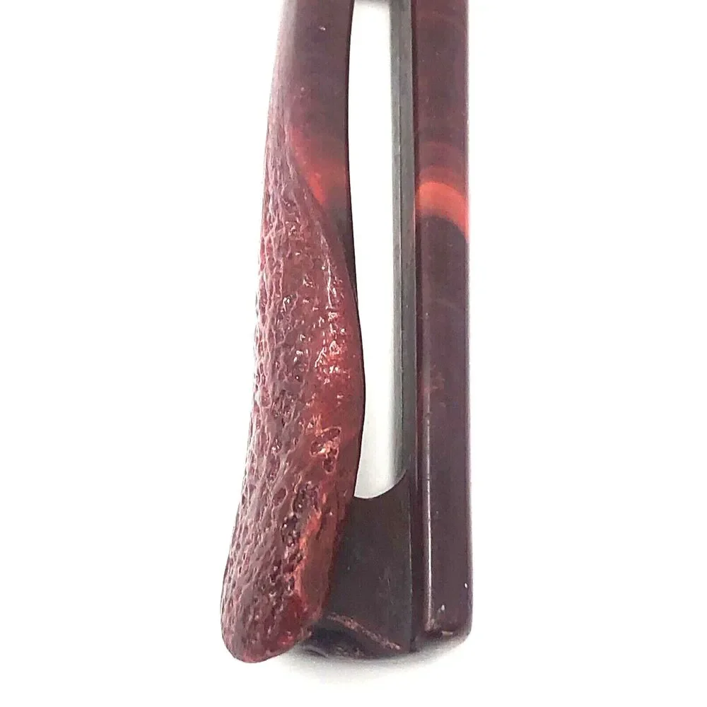 Vintage Maroon Bakelite Style Handles Stanhome Spatula & Large Slotted Spoon Set